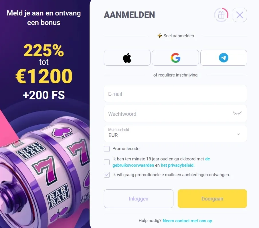 Registratie en inloggen